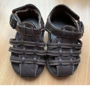 Brown Velcro Fisherman Sandals